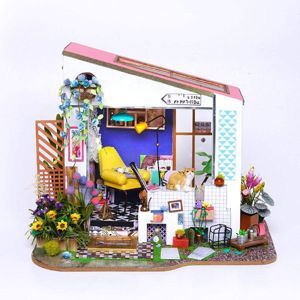 Mô hình nhà DIY Doll House Lilys Porch DG11 kèm Đèn LED