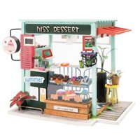 Mô hình nhà DIY Doll House Robotime Ice Cream Station DGM06 Kèm Bộ dụng cụ và Keo dán