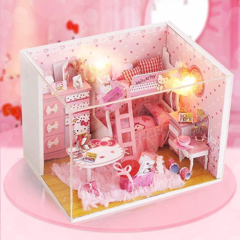 Mô hình nhà gỗ DIY- Nhà búp bê Pink Girl