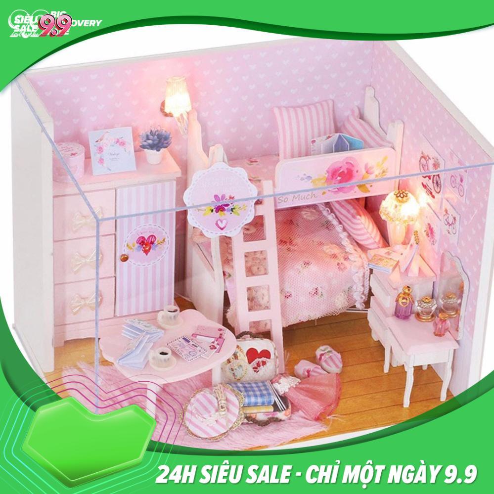 Mô hình nhà gỗ DIY- Nhà búp bê Pink Girl