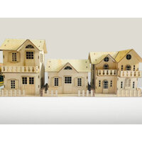 Mô hình nhà gỗ lắp ghép - Đồ dùng mầm non