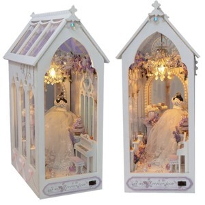 Mô hình nhà gỗ nhà búp bê Tiệm Váy Cưới Just Married