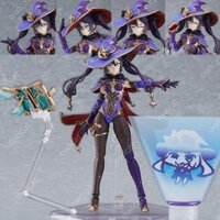 Mô Hình Nhân Vật Genshin Impact Mona (Figma Ver.) 15cm Action Figure #548 Flowing Fate Outfit 5 STAR SSR Water Magician Mondstadt Enigmatic Astrologer PVC Figure Packed in Box Model