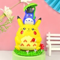 Mô Hình Nhân Vật pikachu Lá Sen / Nấm / Cây Nấm Trong pokemon 15cm Bằng pvc