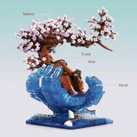 Mô Hình Nhựa 3D Lắp Ráp QiZhiLe Cây Bonsai Bàn Tay Hoa Đào 92005 (1071 mảnh) – LG0100