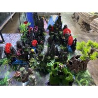 Mô hình núi đá tiểu cảnh hòn non bộ trang trí bể cá, bể thủy sinh