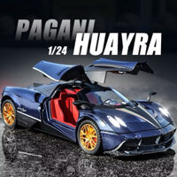 Mô hình ô tô hợp kim siêu xe Pagani Huayra tỉ lệ 1:24 khung thép chắc chắn- có âm thanh đèn - ô tô đồ chơi - Decor- Quà