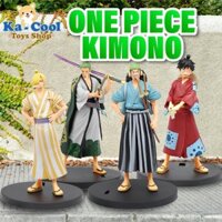Mô Hình One-piece Kimonoo Samurai Luffy, Zoro, Sanji Wano, Usopp cao 18cm nhựa PVC cao cấp