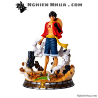 Mô hình One Piece Luffy mũ rơm Cao 36 cm hàng cao cấp, Figure Tượng Monkey D.Luffy Vua Hải Tặc , Nghiện Nhựa