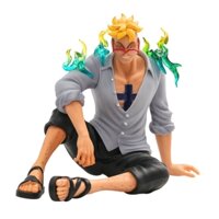 Mô Hình One Piece Marco ngồi - Cao 15cm - Nặng 400gram- Có Hộp màu - Phụ kiện : Kính - Figure anime One Piece - N4-K14