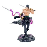 Mô Hình One Piece Zoro vác kiếm đầu quấn khăn - Cao 20cm - Nặng 500gram - Phụ kiện :  Kiếm - Figure anime One Piece - Bọc Túi Opp - No Box - K27-T1-S11