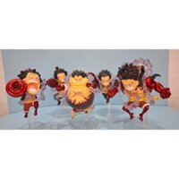 Mô hình OnePiece Bộ 5 Luffy gear 4 trạng thái Snack man - Cao 9-10cm- Phụ kiện : Đế - Figure One Piece -Hộp Màu