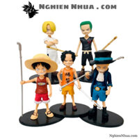 Mô hình Onepiece Bộ 5 nhân vật Luffy Zoro Sanji ACE Sabo lúc nhỏ hàngsiêu đẹp Cao 15cm - FIGURE ANIME ONE PIECE