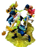 Mô Hình OnePiece Combo 3 anh em Luffy Sabo Ace bản quốc dân - cao 18 cm - nặng 300 gram