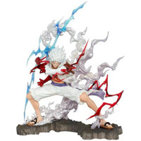 Mô Hình OnePiece Luffy gear 5 áo trắng ngồi cười