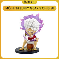 Mô Hình OnePiece luffy gear 5 AI chibi dáng ngồi - cao 17cm - nặng 270gram - Hộp Màu - Figure One Piece