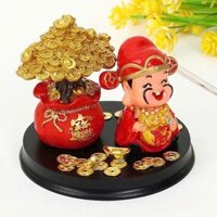 Mô Hình Ông Thần Tài , Hũ Vàng Mini Trang Trí Tết