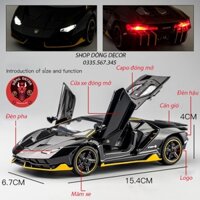 Mô hình oto siêu xe LAMBORGHINI LP-770 bằng kim loại có thể mở cửa ,mở cốp tỉ lệ 1:32