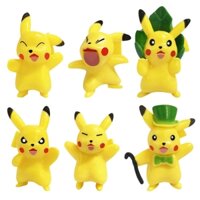 Mô Hình POKEMON Bộ 6 trạng thái Pikachu - Cao 4-5cm - nặng 60gram - Figure POKEMON No box : bọc túi OPP - K14-T2-S5