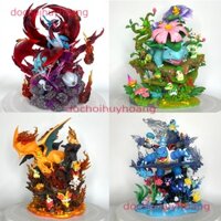 Mô Hình pokemon hệ cỏ nước lửa rồng 33cm Bulbasaur Ivysaur Venusaur Bagon Salamence Squirtle Blastoise Charizard