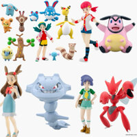 Mô hình pokemon scale world nhân vật Mikan & Haganeil , stukushi & Hassam , set johto