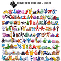 Mô Hình Pokemon tổng hợp 144 mẫu Pokemon nhỏ / lớn gồm 6 túi mỗi túi 24 loại - Cao 3-5cm - nặng 250gram + Bọc túi Nilon