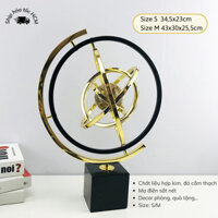 Mô Hình Quả Địa Cầu Đế Xoay 360 Độ Lily's Decor House Bằng Hợp Kim Đá Cẩm Thạch Cao Cấp Decor Văn Phòng Quà Tặng