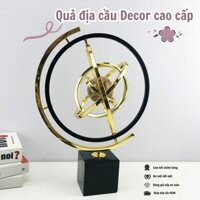 Mô hình Quả Địa cầu SG.Decor chất liệu hợp kim đá cẩm thạch đế xoay 360 độ Cao cấp Decor  Văn phòng Bàn làm việc