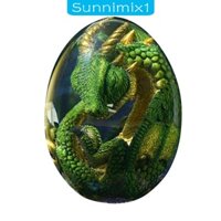 Mô hình quả trứng rồng bằng nhựa resin trong suốt để bàn trang trí