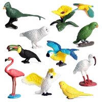 Mô hình rắn chim mô phỏng chim Flamingo vẹt Toucan chim động vật nhận thức đồ chơi trẻ em trang trí thu nhỏ
