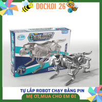 Mô hình Robot lắp ráp,Tự lắp ráp Robot chạy bằng Pin cho Bé,Lego lắp ráp robot