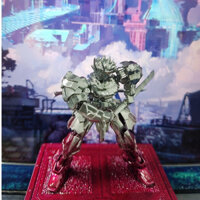 Mô Hình Robot Samurai Nhựa In 3D Resin Trên Trắng Dưới Đỏ Cao 7 CM