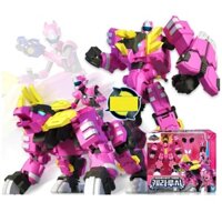 Mô hình robot siêu khủng long Trix hào quang và siêu nhân Lucy tốt bụng đồ chơi trẻ em miniforce siêu nhân nhí