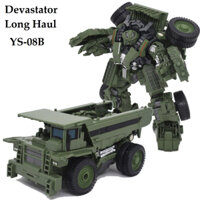 Mô hình Robot Transformers Devastator Long Haul YS-08 YS08B H6001-8B đồ chơi biến hình lắp ráp xe ô tô hãng BMB cao 18cm