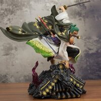 Mô hình Roronoa Zoro Wano One piece - Zoro 32cm- Figure One Piece Zoro trèo Mái Nhà.
