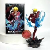 Mô Hình Sanji Đá Lửa Chân lửa xanh cao 24Cm One Piece
