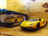 Mô Hình Siêu Xe Lamborghini Aventador LP700-4 1:24 Hãng CheZhi Chất Liệu Hợp Kim, trưng bày có đèn, âm thanh