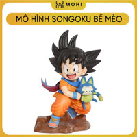 Mô hình SonGoKu bế mèo so kute. Mô hình DragonBall