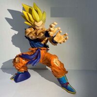 Mô hình SonGoku Super Saiyan SSJ chưởng Kamehameha cao 16cm bằng nhựa dẻo, nhân vật truyện tranh 7 viện ngọc rồng