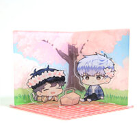 Mô hình Standee 3 mảnh Mùa Xuân Hoa Nở Chibi TaeSung x HaeBom Cherry Blossoms After Winter 'Spring Picnic' Manhwa BL