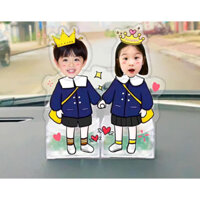 Mô hình Standee cặp đôi in theo yêu cầu chạy bằng pin ghép mặt theo yêu cầu dùng để decor, trang trí, làm quà tặng