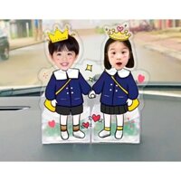 Mô hình Standee cặp đôi in theo yêu cầu chạy bằng pin ghép mặt theo yêu cầu dùng để decor, trang trí, làm quà tặng bachm