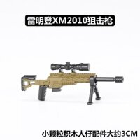 Mô hình súng bắn tỉa Remington XM2010, mô hình súng bắn tỉa mini quân đội Mỹ, khối xây dựng vũ khí màu sắc, tương thích mới