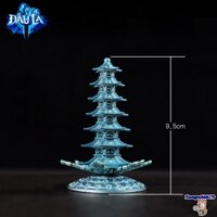 Mô hình sưu tầm Đấu La Đại Lục Thất Bảo Lưu Ly tháp hợp kim cao 9.5cm