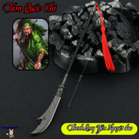 Mô hình sưu tầm Tam Quốc Chí Quan Vũ Thanh Long Yển Nguyệt đao bản cổ điển 22cm