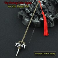 Mô hình sưu tầm Tùy Đường Diễn Nghĩa Vũ Văn Thành Đô Phượng sí kim thương 22cm