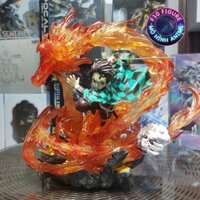 Mô hình Tanjiro Chém hơi thở mặt trời có led Kimetsu no Yaiba -  Mô hình Thanh gươm diệt quỷ Tanjiro Chém lửa 30CM