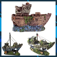 Mô hình Tàu thuyền đắm trang trí bể cá, Decor