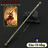 Mô hình Tây Du Ký 2016 ba lần đánh Bạch Cốt Tinh Tôn Ngộ Không Kim Cô bổng kim loại 22cm