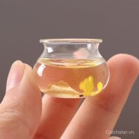 Mô hình thu nhỏ bể cá vàng nhỏ, bể cá mini trang trí nhà búp bê 1:12